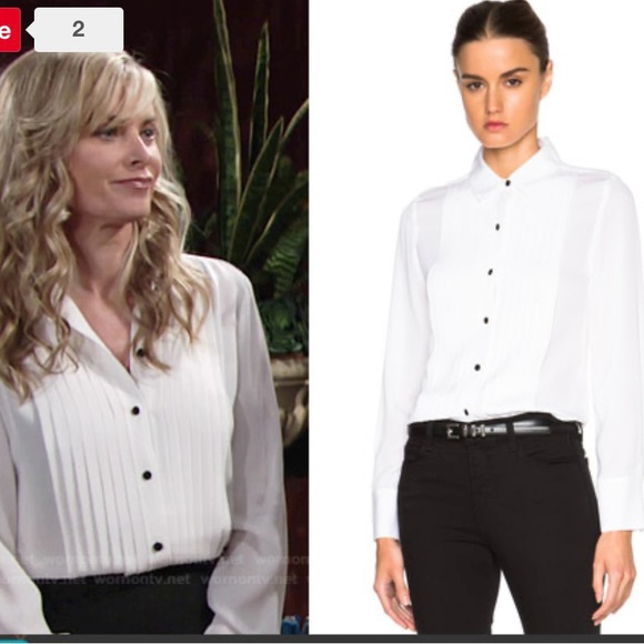 FRAME Denim Tuxedo Top  SIZE: SMALL - Picture 7 of 16